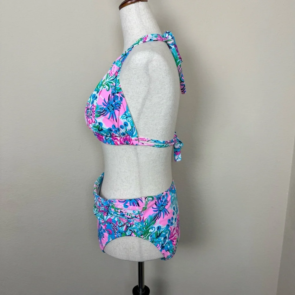 Lilly Pulitzer Pink and Blue Floral Bikini - Picture 11 of 16